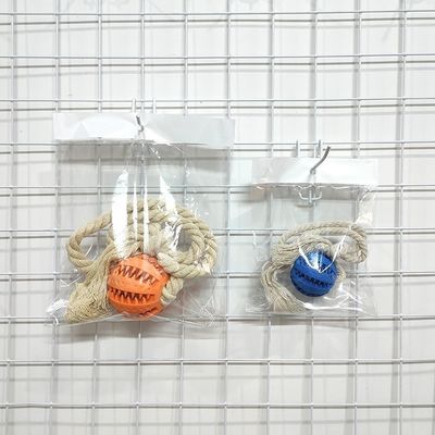 Dog Chew Cotton Rope Biting Knot Toy Rubber Biting Pet Molar Ball