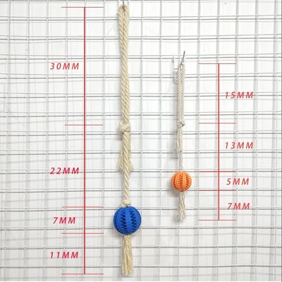 Dog Chew Cotton Rope Biting Knot Toy Rubber Biting Pet Molar Ball