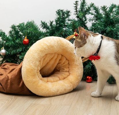 Fleece Warm Covered Cat Snuggle Sack Indoor For Cold Weather