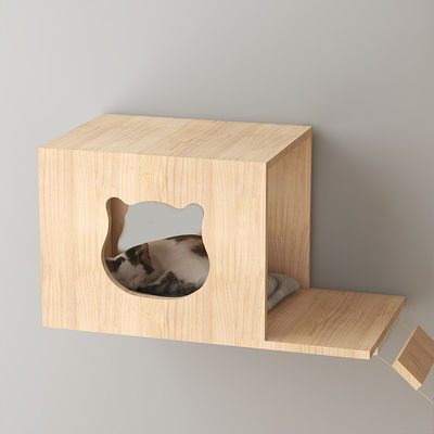 Diy Cat Climbing Wall Wood Cute Cat Tree Save Space Free Combination