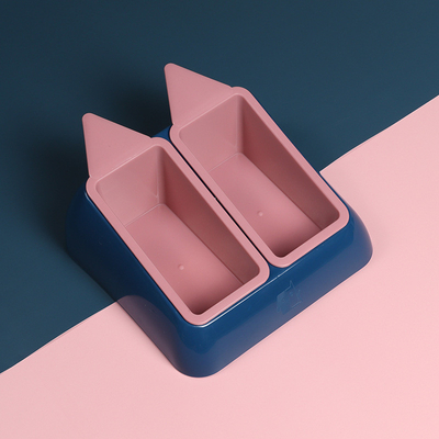 Pet Plastic Cat Bowls Multi-Functional Slanted Dog Food Feeder Bowl