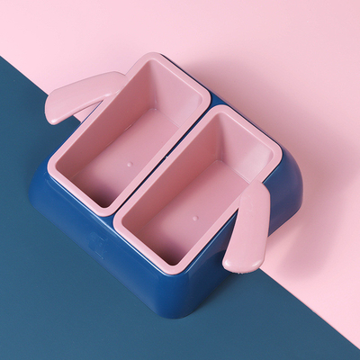 Pet Plastic Cat Bowls Multi-Functional Slanted Dog Food Feeder Bowl
