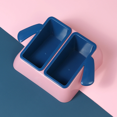 Pet Plastic Cat Bowls Multi-Functional Slanted Dog Food Feeder Bowl