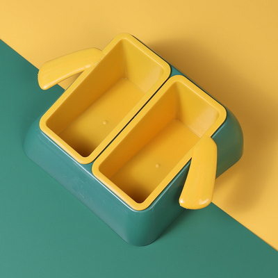 Pet Plastic Cat Bowls Multi-Functional Slanted Dog Food Feeder Bowl