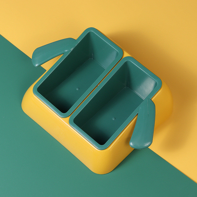 Pet Plastic Cat Bowls Multi-Functional Slanted Dog Food Feeder Bowl