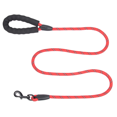 Pet Reflective Nylon Leash Explosion-Proof Flush Dog 1.5M Round Rope Foam Handle