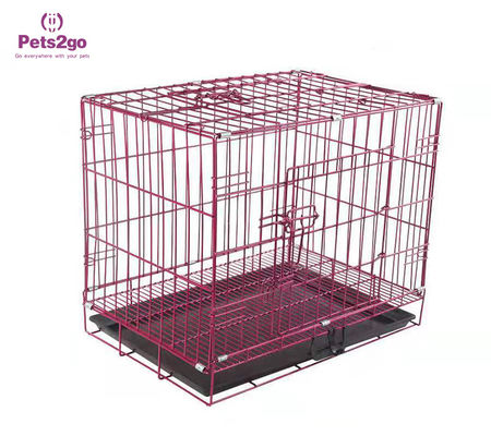 Double Door Wire Material 9kg Pet Carrier Cage