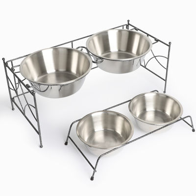 Dogs Stainless Steel Iron 1000ml Metal Pet Bowls