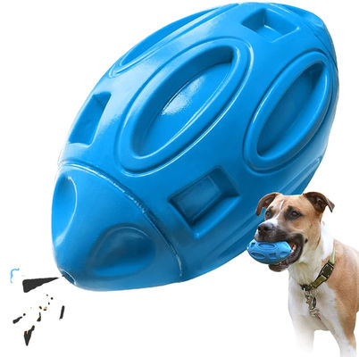 Non Toxic Rubber Puppy Chew Ball 5.4x3in With Squeaker