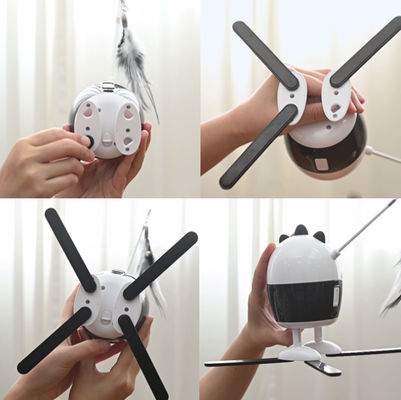 Interactive Funny Vocalize Cat Teaser Toy With Butterfly Electric Automatic Rotating