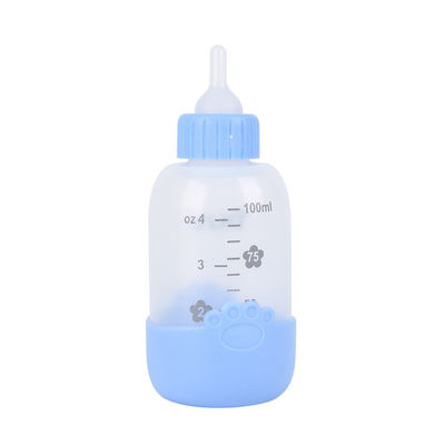 Anti Scalding Silicone Nipple Set 100ml Kitten Feeding Bottle Customization