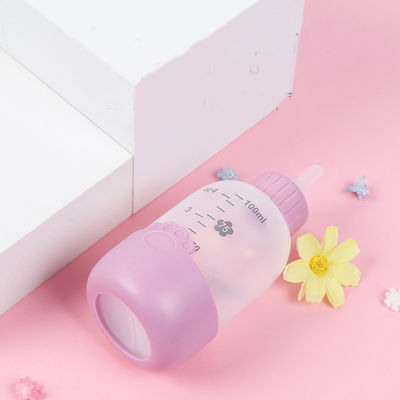 Anti Scalding Silicone Nipple Set 100ml Kitten Feeding Bottle Customization