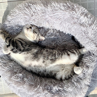 Cushion Polypropylene Plush Round 300g Cat Nest Basket