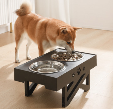 Pet Diner 12 Inch Adjustable Elevated Dog Bowls
