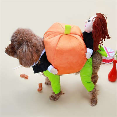 100g Dog Halloween Clothes Carrying Pumpkin Funny Puppy Cosplay