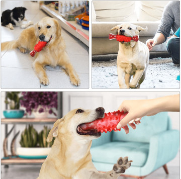 Natural Rubber Bones Safe Chew Toys For Dogs 25x18CM