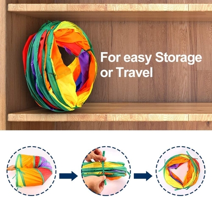 Portable Collapsible 3 Way Cat Tunnel With Pom Ball