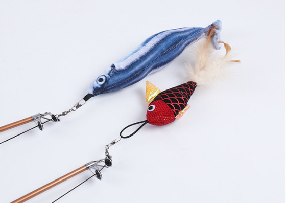 Floppy Moving Fish Cat Toy Non Slip Washable 44x16x3CM