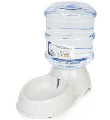 Dispensing Pet Waterer Plastic Cat Bowls / Dog Water Bottle And Bowl