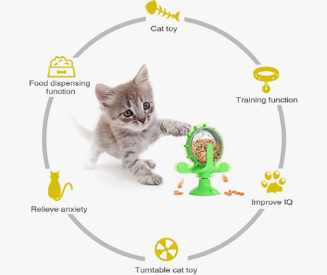 Interactive Training Cat Windmill Toy With Suction Cup For Cat