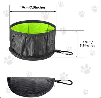 Collapsible Dog Travel Bowls Portable Pet Water Bowls With Zipper