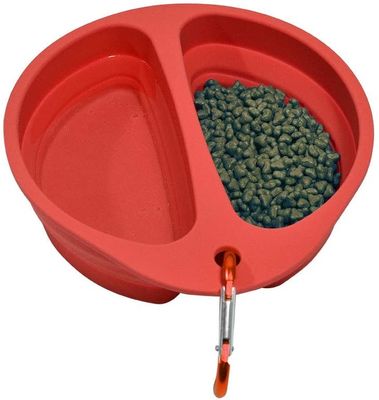 Double Collapsible Dog Bowl BPA Free Food Grade Silicone