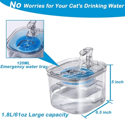 Automatic Dog Water Dispenser Stainless Steel Pet Fountain