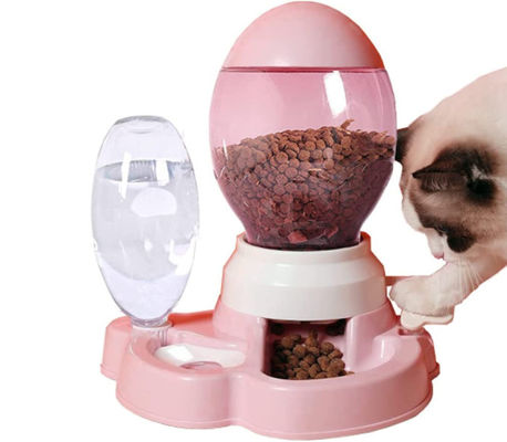 Plastic Automatic Pet Food Bowl For Small Medium Cats Dogs 2.2L