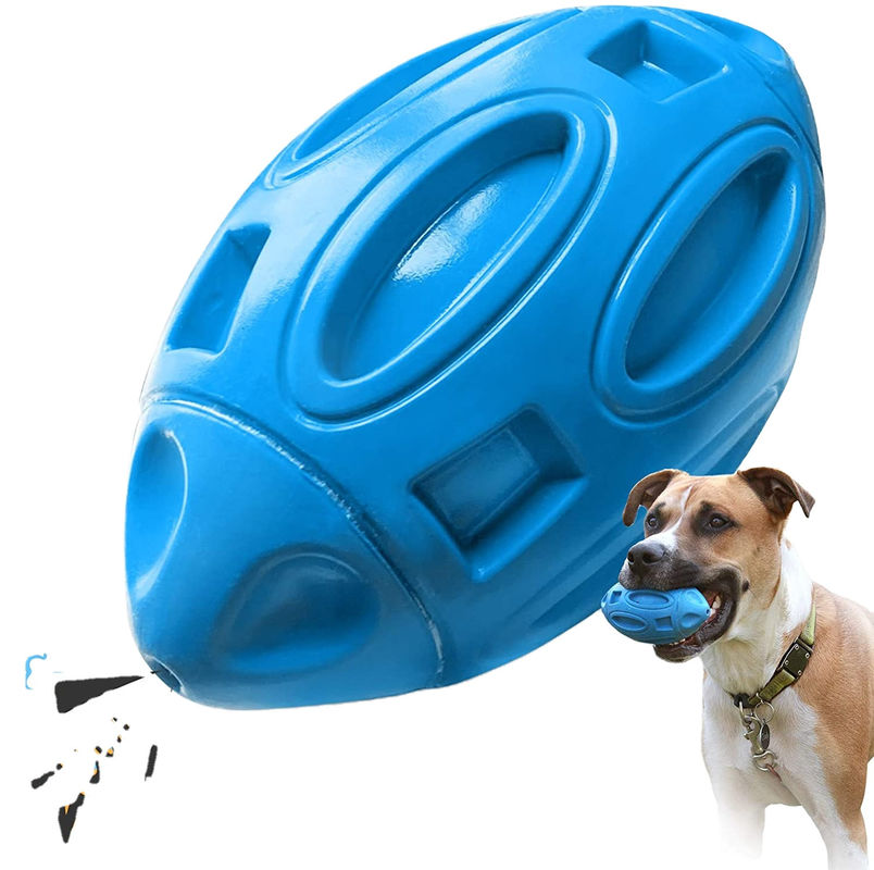 Non Toxic Rubber Puppy Chew Ball 5.4x3in With Squeaker